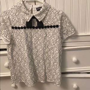 Karl Lagerfeld lace blouse with bow detailing
